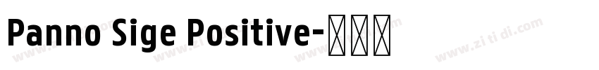 Panno Sige Positive字体转换